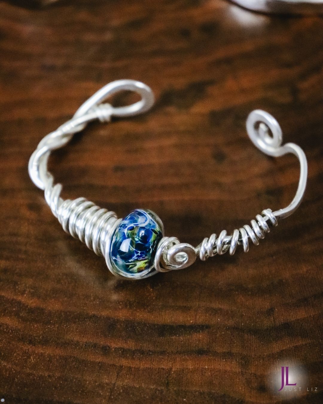 Sterling Silver Glass Bead Bracelet