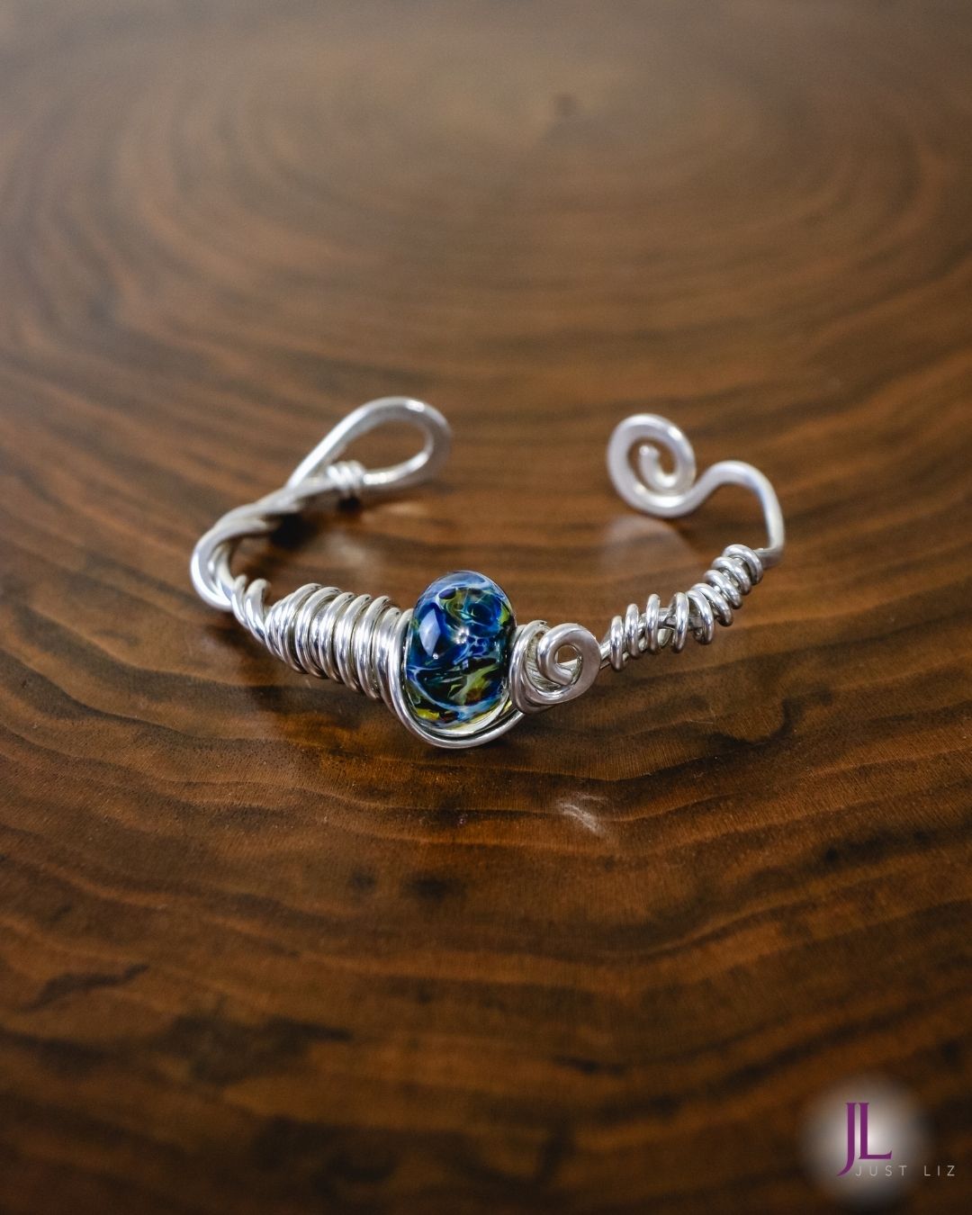 Sterling Silver Glass Bead Bracelet