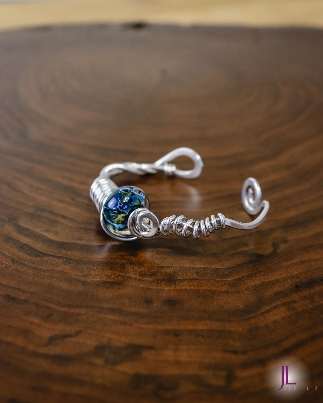 Sterling Silver Glass Bead Bracelet