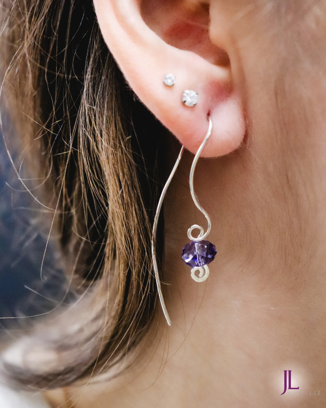 Tanzanite Bead Earrings