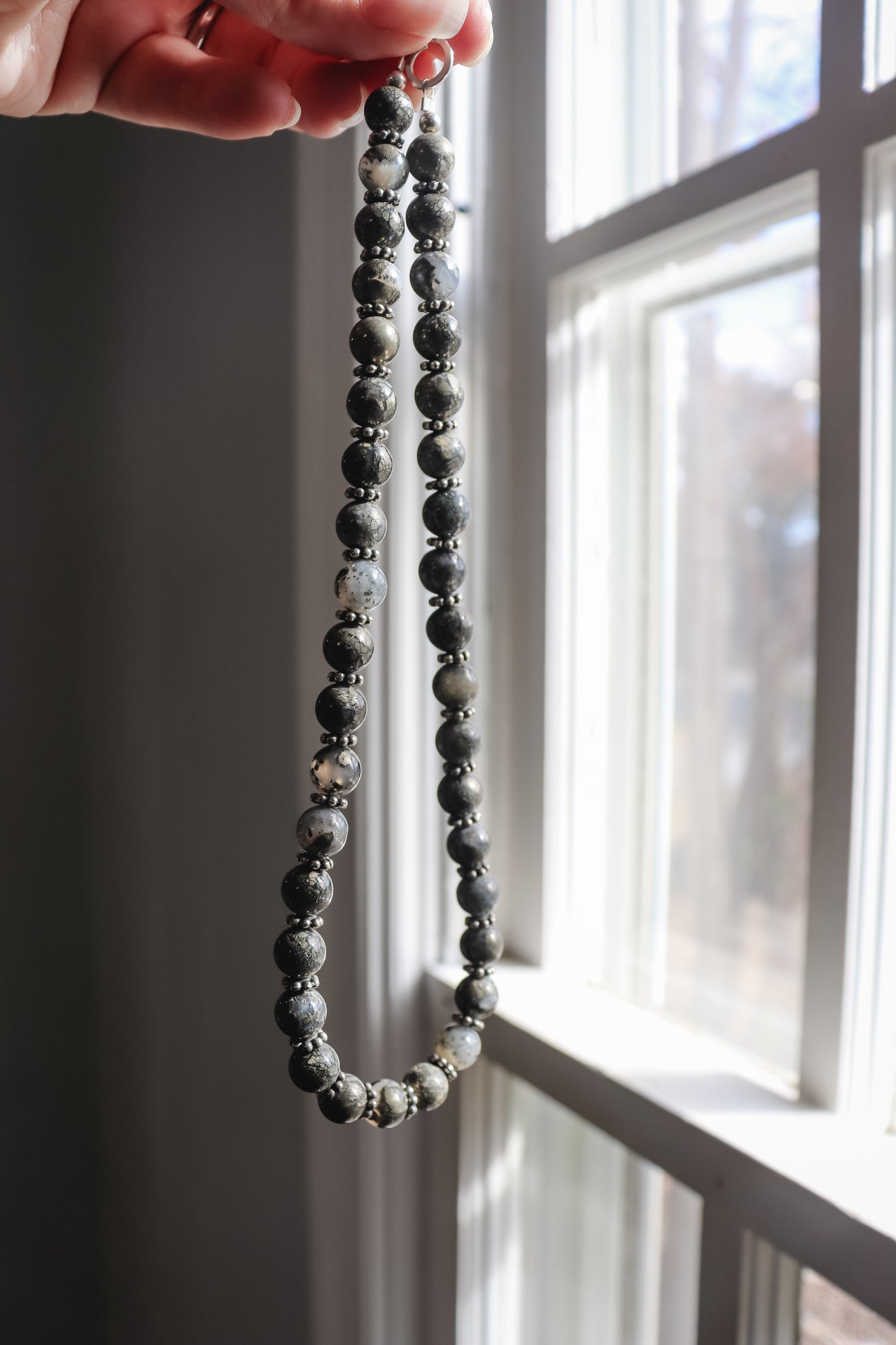 Marcasite Bead Necklace