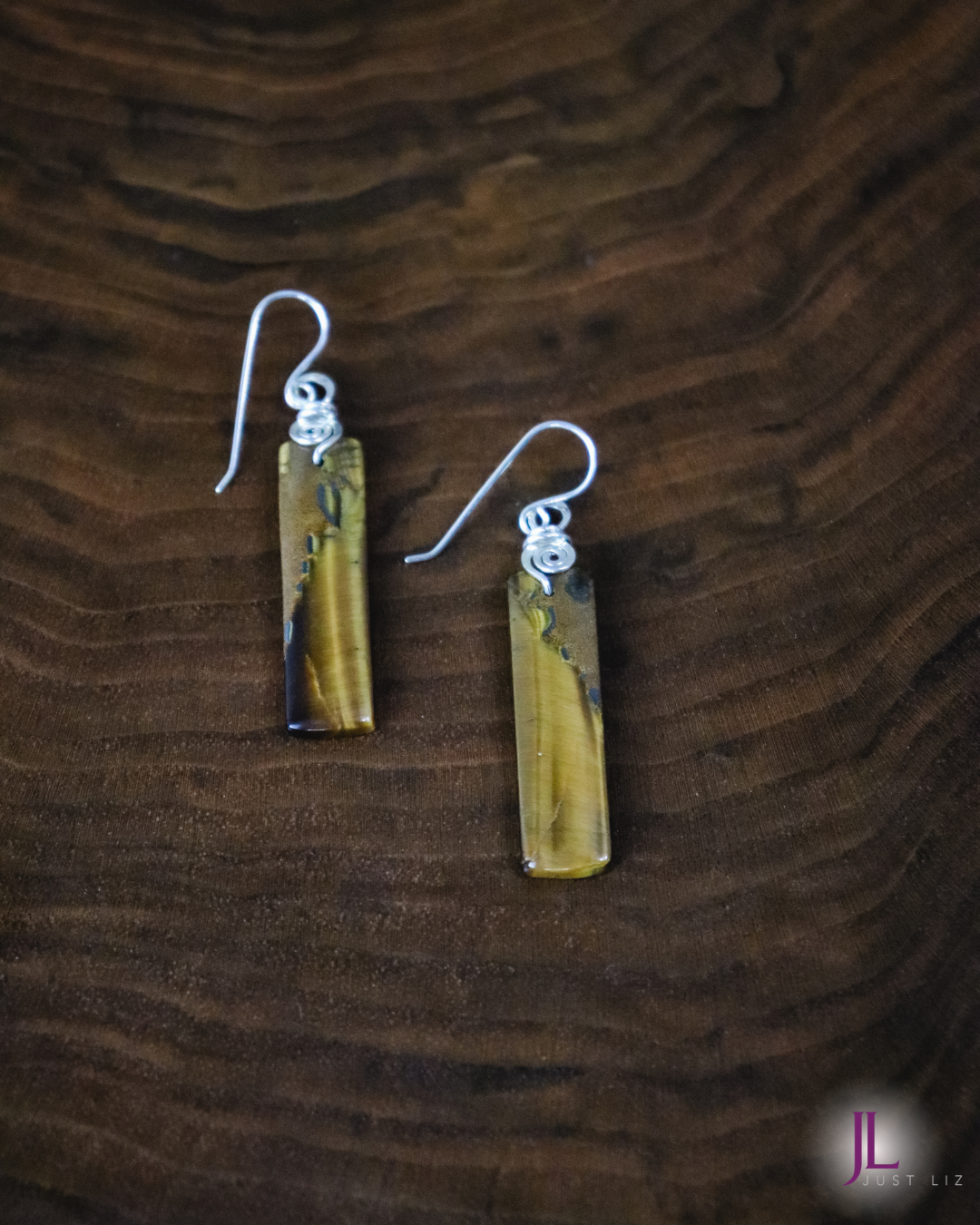 Tiger’s Eye Dangle Earrings