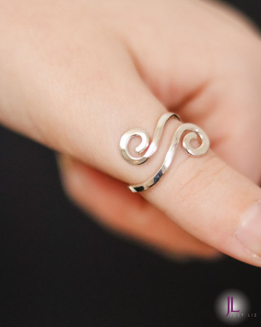 Sterling Silver Adjustable Ring