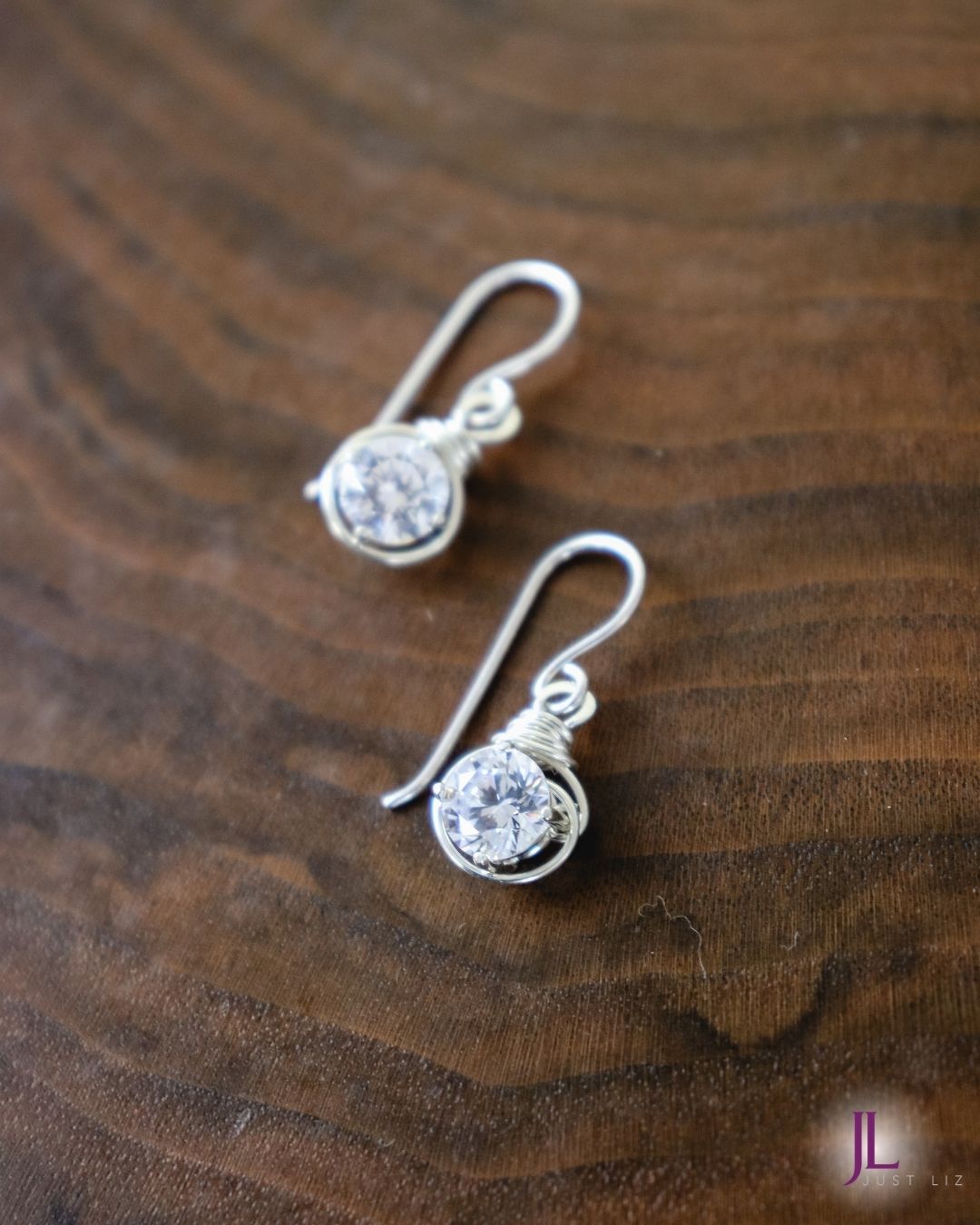 Cubic Zirconia Sterling Silver Earrings