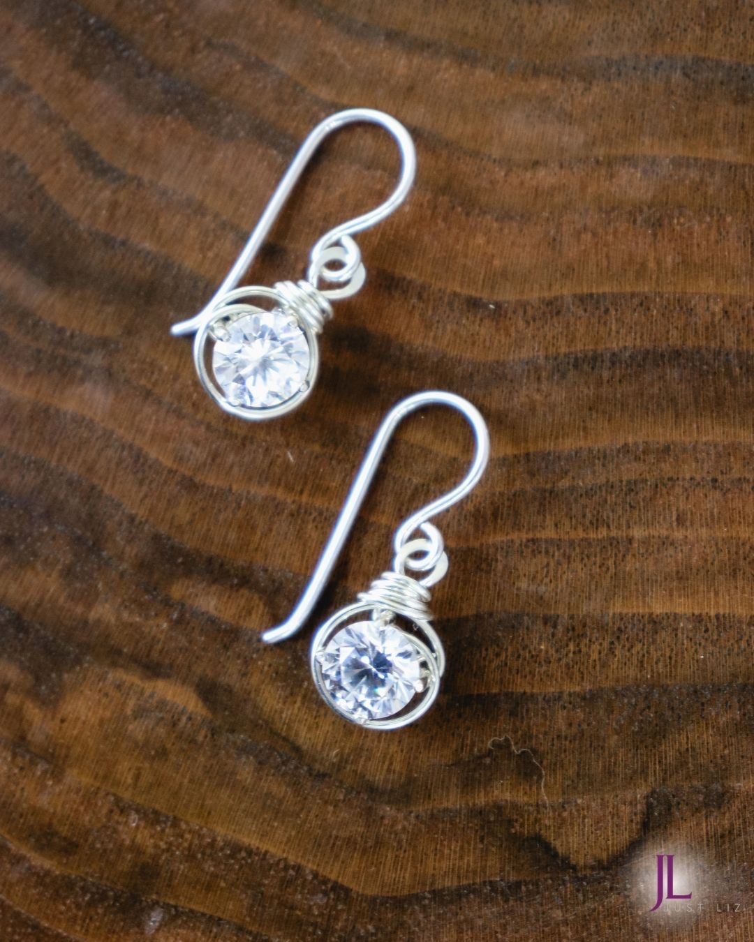 Cubic Zirconia Sterling Silver Earrings
