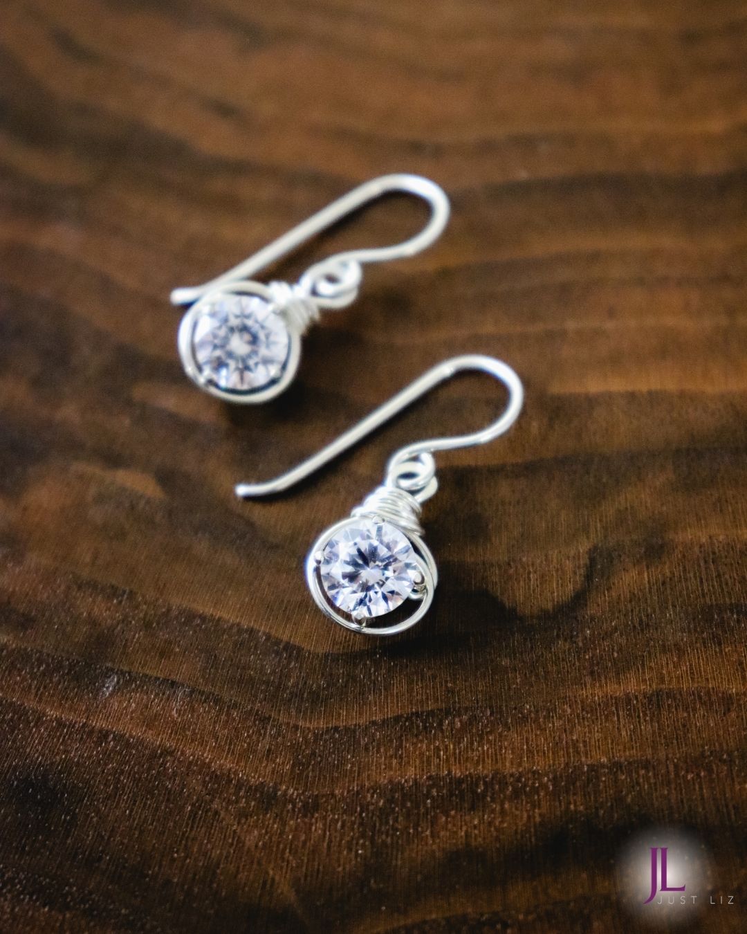 Cubic Zirconia Sterling Silver Earrings