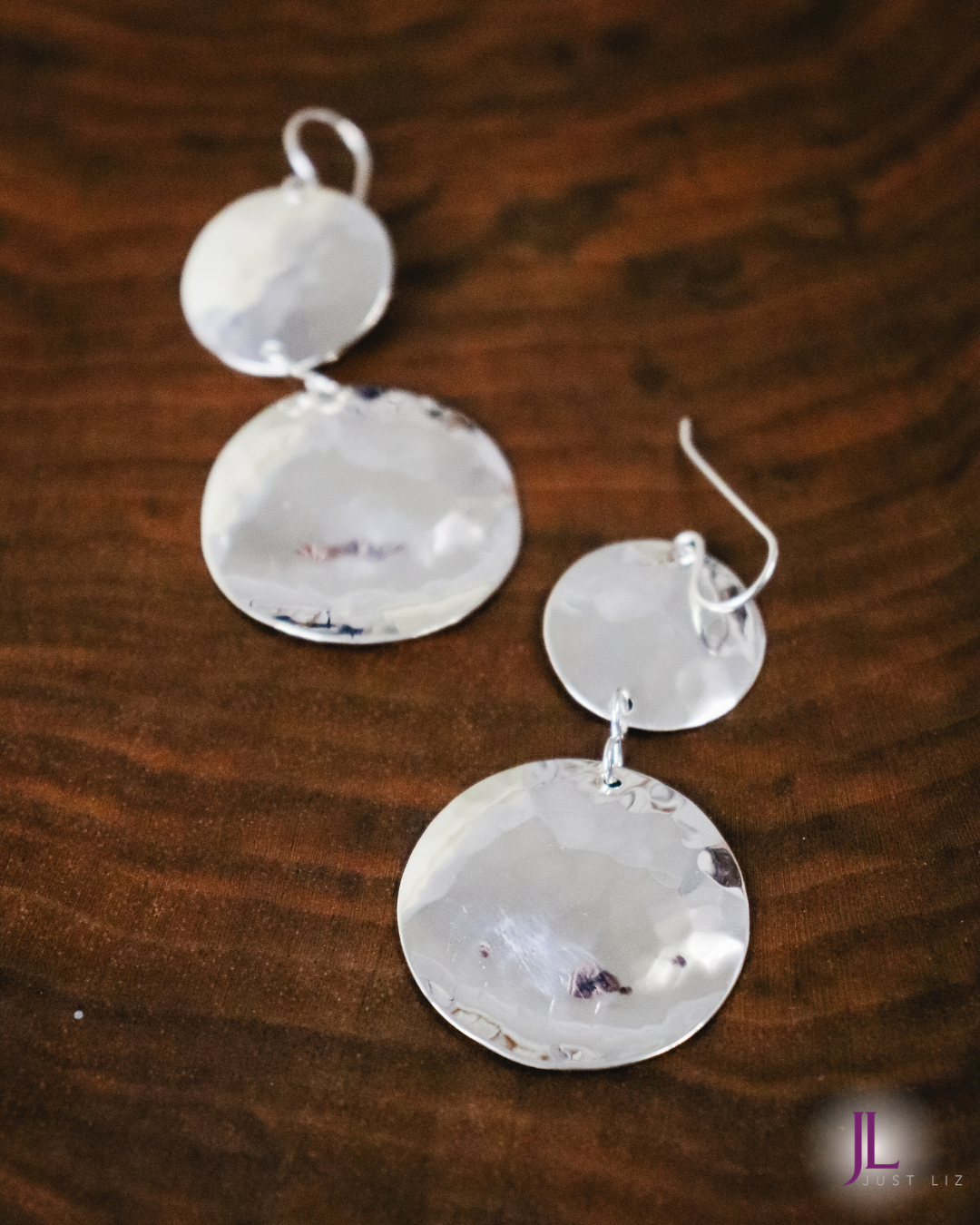 Sterling Silver Double Disc Earrings