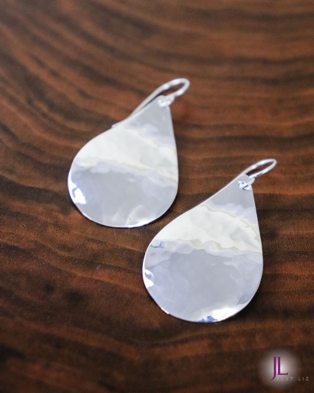 Sterling Silver Disc Drop Earrings