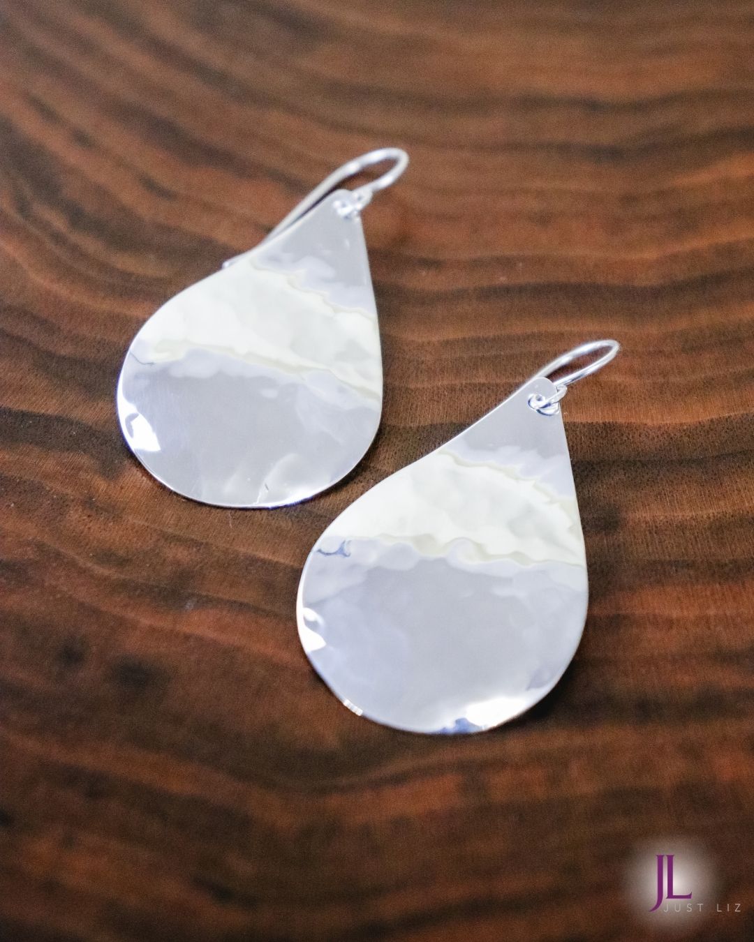 Sterling Silver Disc Drop Earrings
