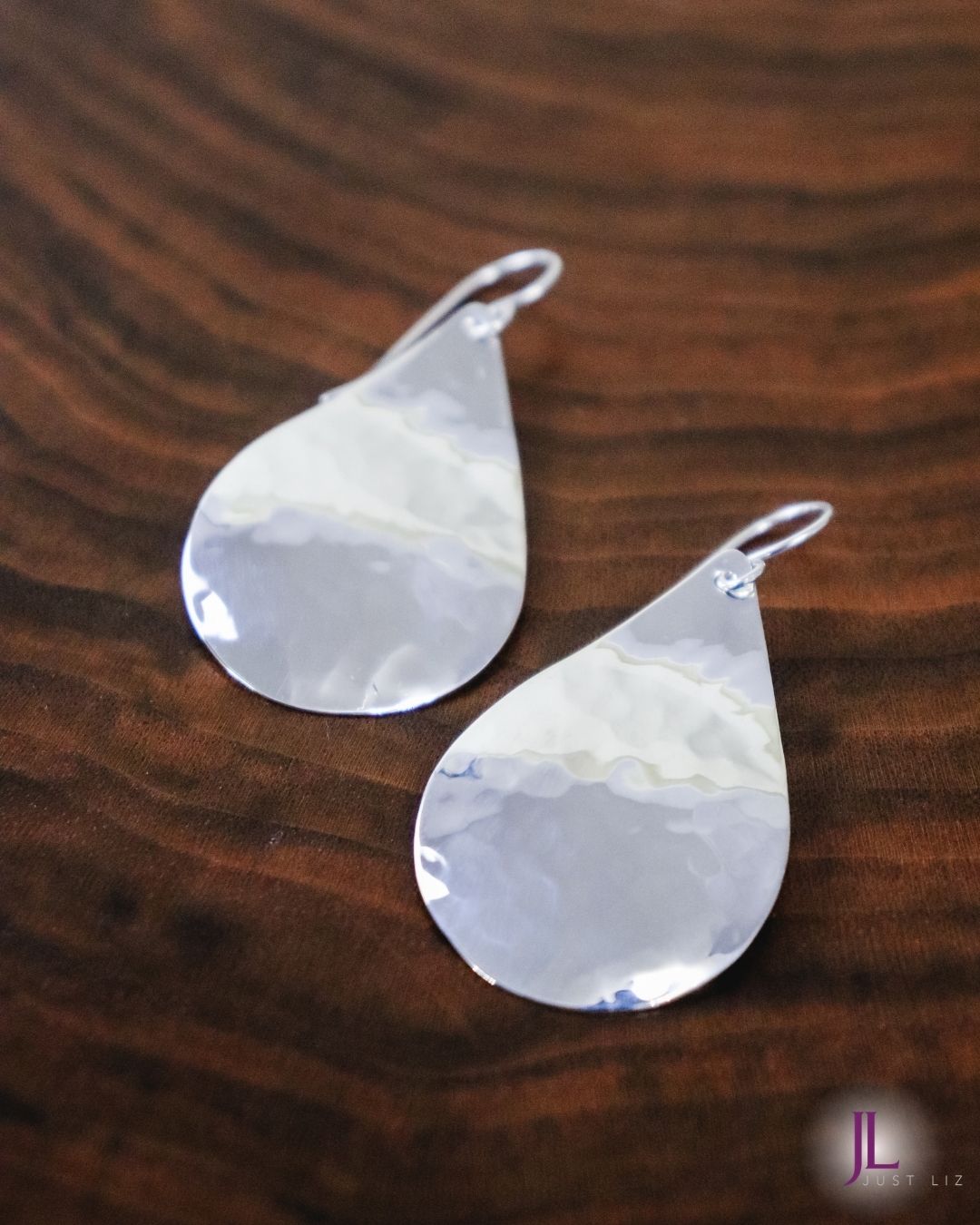 Sterling Silver Disc Drop Earrings