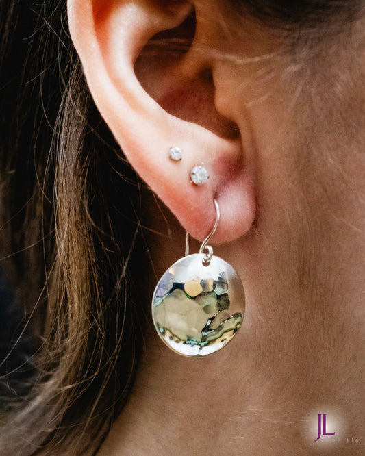 Sterling Silver Small Disc Earrings