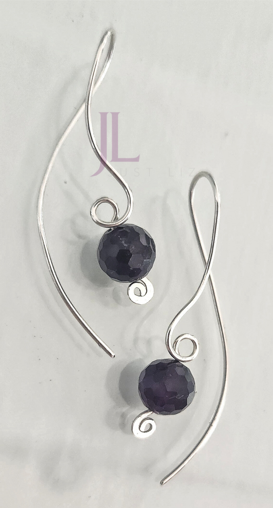 Black Amethyst Earrings