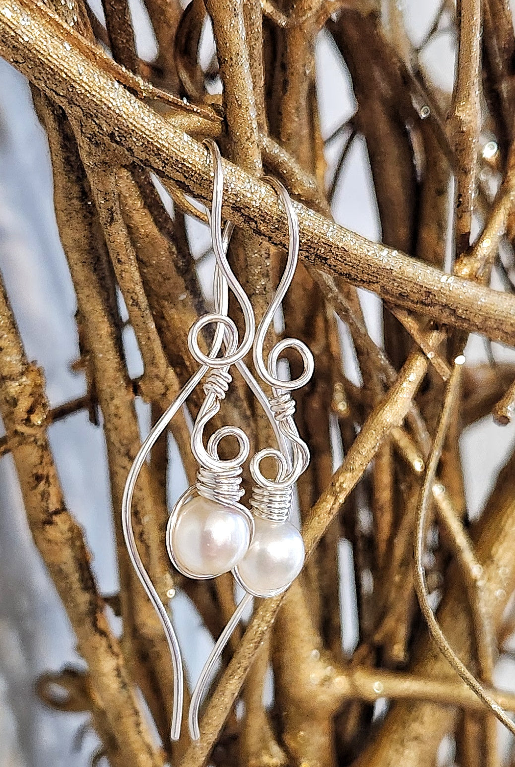 Freshwater Swirl Earrings