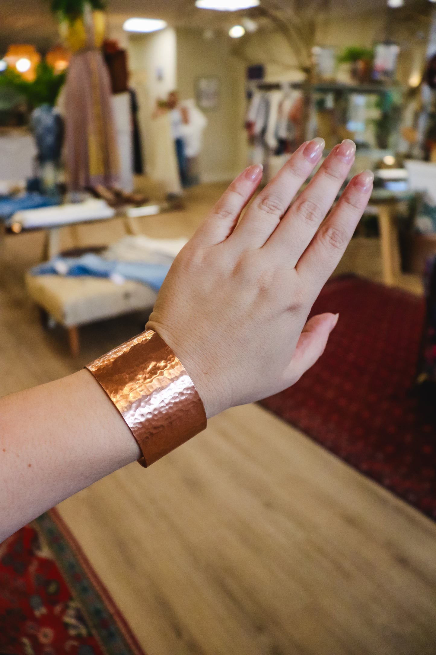 Hammered Copper Cuff Bracelet