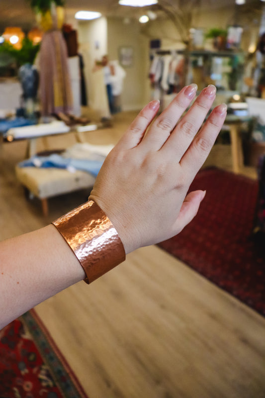 Hammered Copper Cuff Bracelet