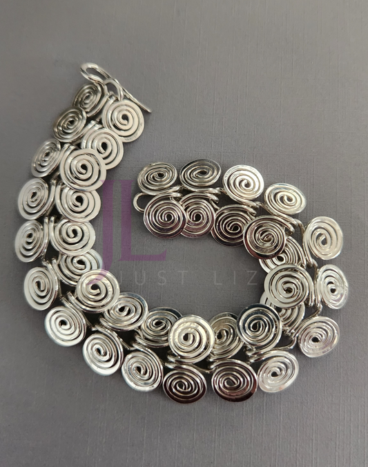 Sterling Silver Spiral Link Bracelet