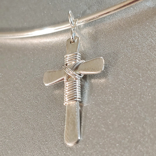 Wired Cross Pendant